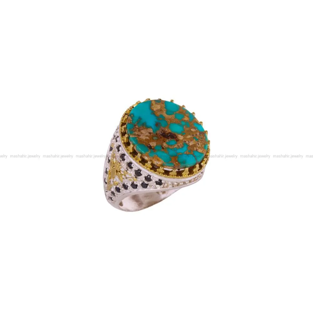 انگشتر فیروزه شجری مردانه کد 4296