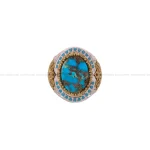 انگشتر فیروزه شجری مردانه کد 4311