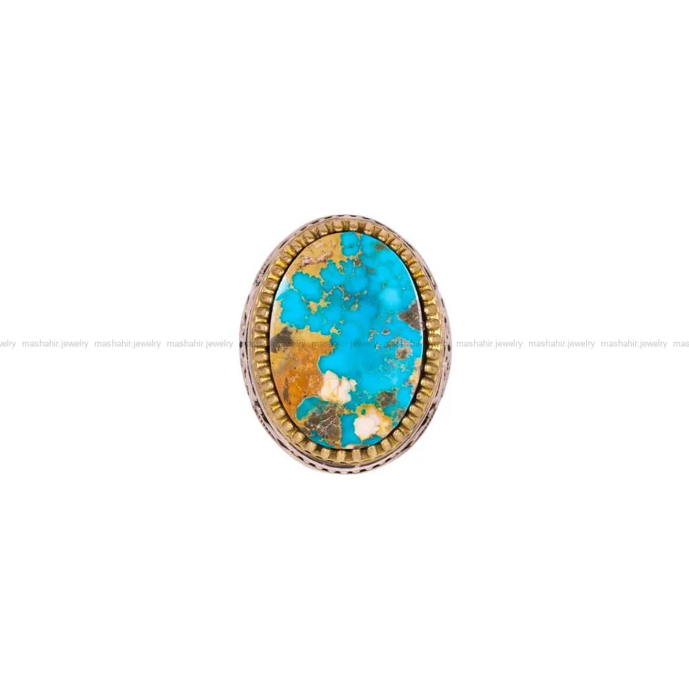 انگشتر فیروزه شجری مردانه کد 4187