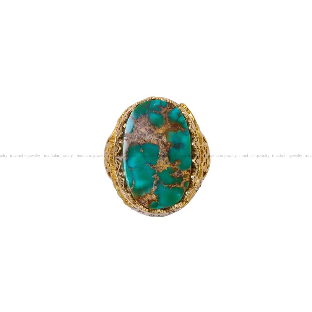 انگشتر فیروزه شجری مردانه کد 4204