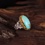 انگشتر فیروزه شجری مردانه کد 4171