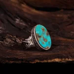انگشتر فیروزه شجری مردانه کد 4172