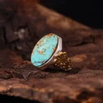 انگشتر فیروزه شجری مردانه کد 4175