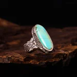 انگشتر فیروزه شجری مردانه کد 4180