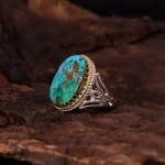 انگشتر فیروزه شجری مردانه کد 4181