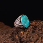 انگشتر فیروزه شجری مردانه کد 4188