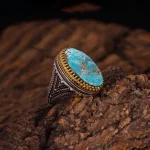 انگشتر فیروزه شجری مردانه کد 4194