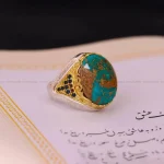 انگشتر فیروزه شجری مردانه کد 4299