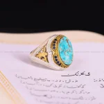 انگشتر فیروزه شجری مردانه کد 4307