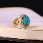 انگشتر فیروزه شجری مردانه کد 4311