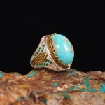 انگشتر فیروزه شجری مردانه کد 4338