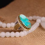 انگشتر فیروزه شجری مردانه کد 4342