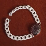 دستبند عقیق مردانه کد 16015