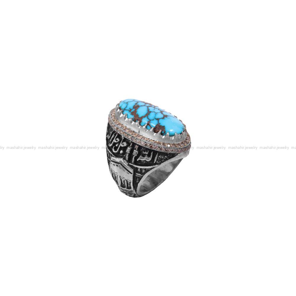 انگشتر فیروزه شجری مردانه کد 1886