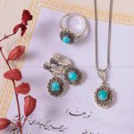 نیم ست فیروزه زنانه کد 2142