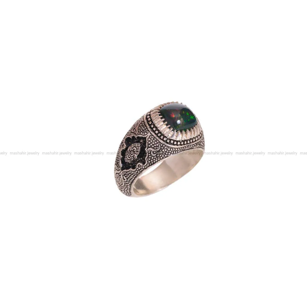 انگشتر اوپال مردانه کد 1279
