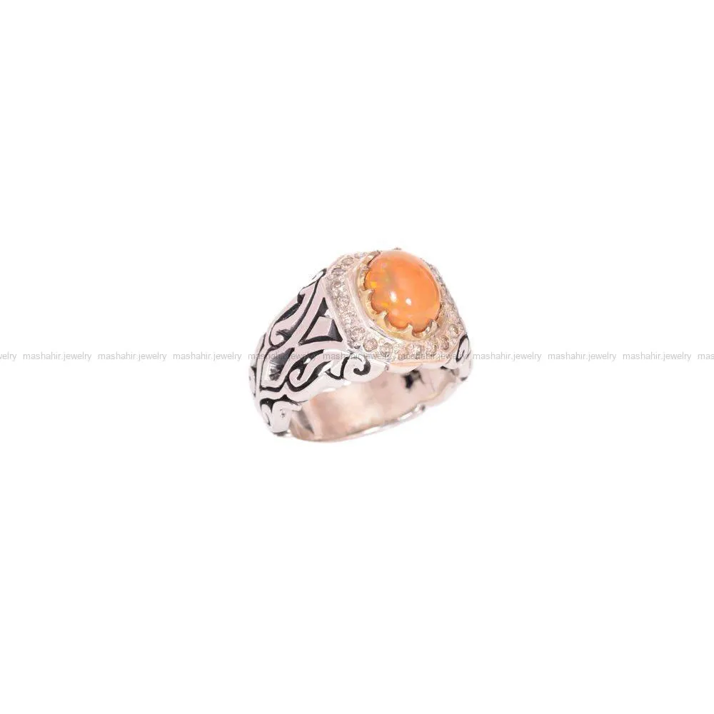 انگشتر اوپال مردانه کد 1335