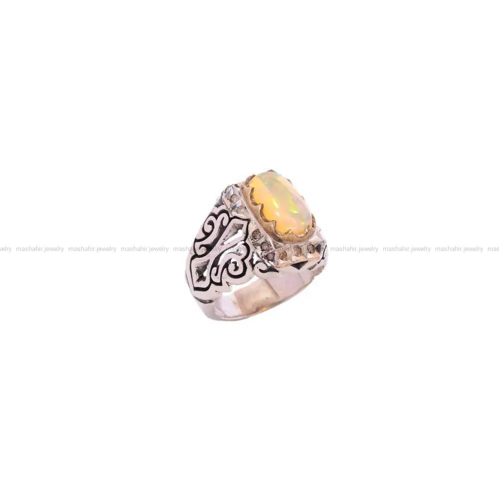 انگشتر اوپال مردانه کد 1347