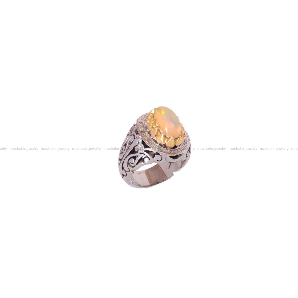 انگشتر اوپال مردانه کد 1352