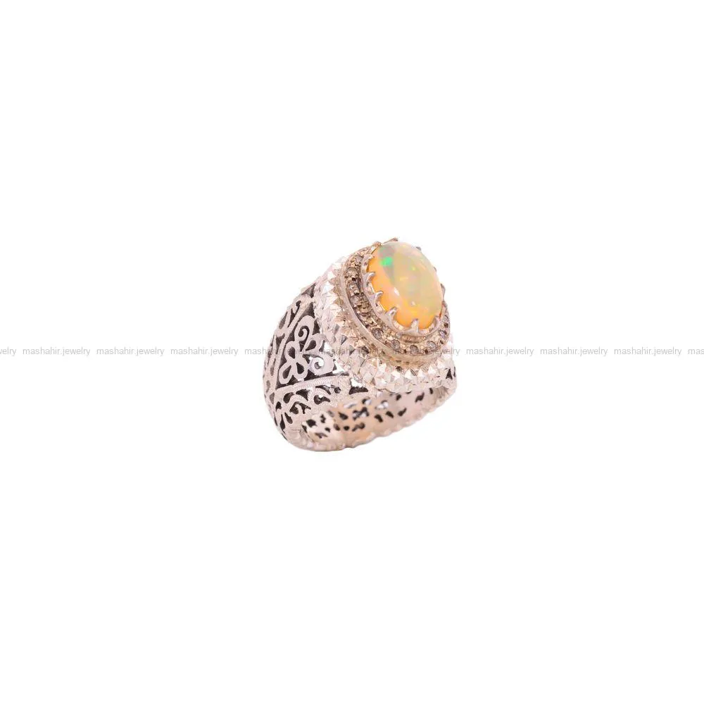انگشتر اوپال مردانه کد 1363