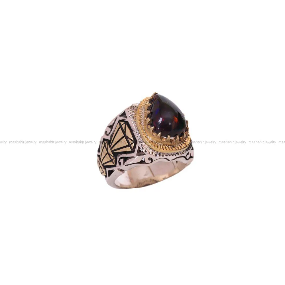 انگشتر اوپال مردانه کد 1385