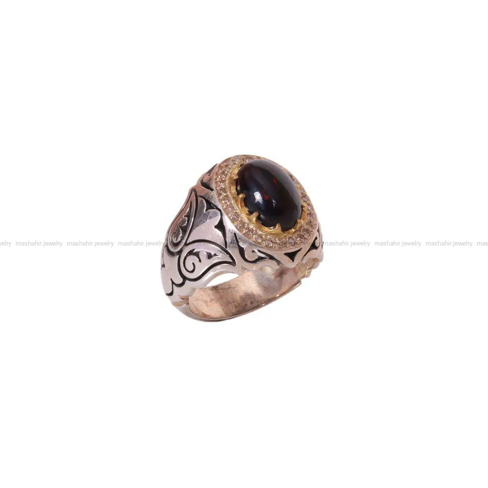 انگشتر اوپال مردانه کد 1395