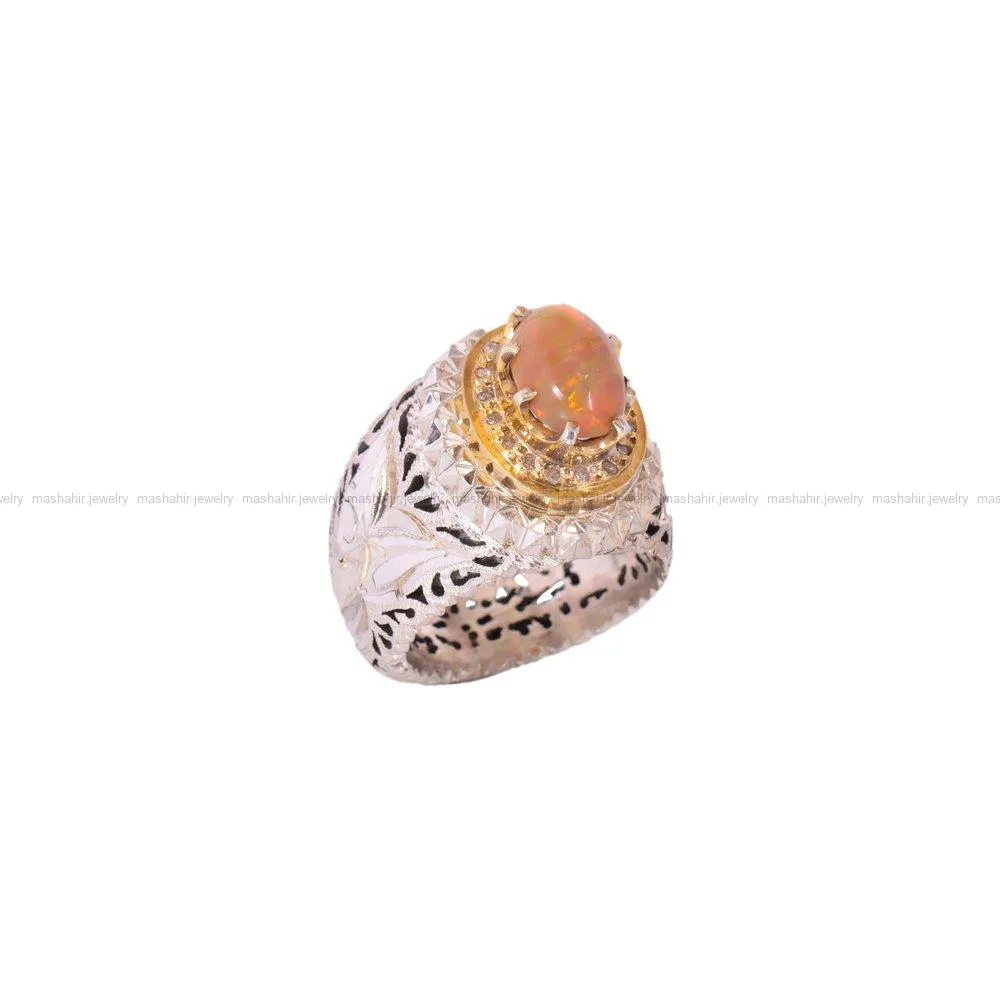 انگشتر اوپال مردانه کد 1466