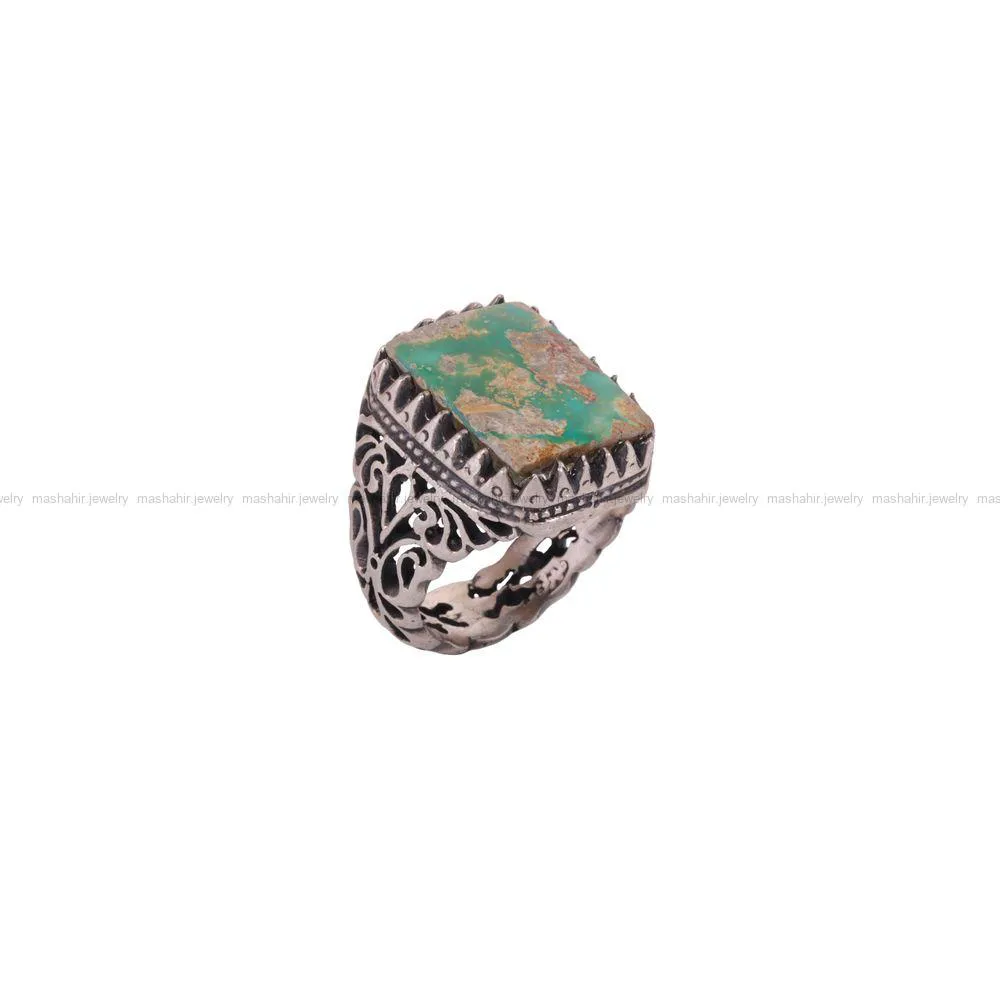 انگشتر فیروزه شجری مردانه کد 2756