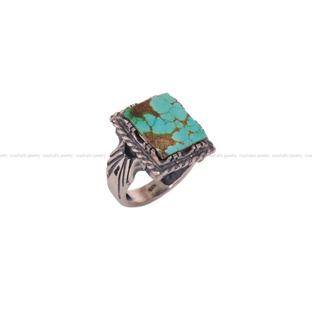 انگشتر فیروزه شجری مردانه کد 2757