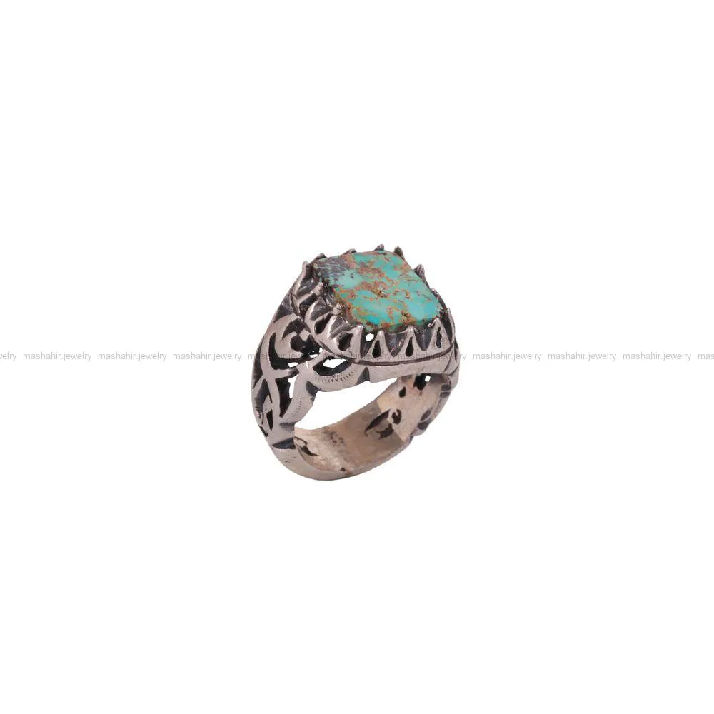 انگشتر فیروزه شجری مردانه کد 2760