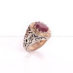 انگشتر یاقوت سرخ مردانه کد 821