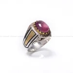 انگشتر یاقوت سرخ مردانه کد 825