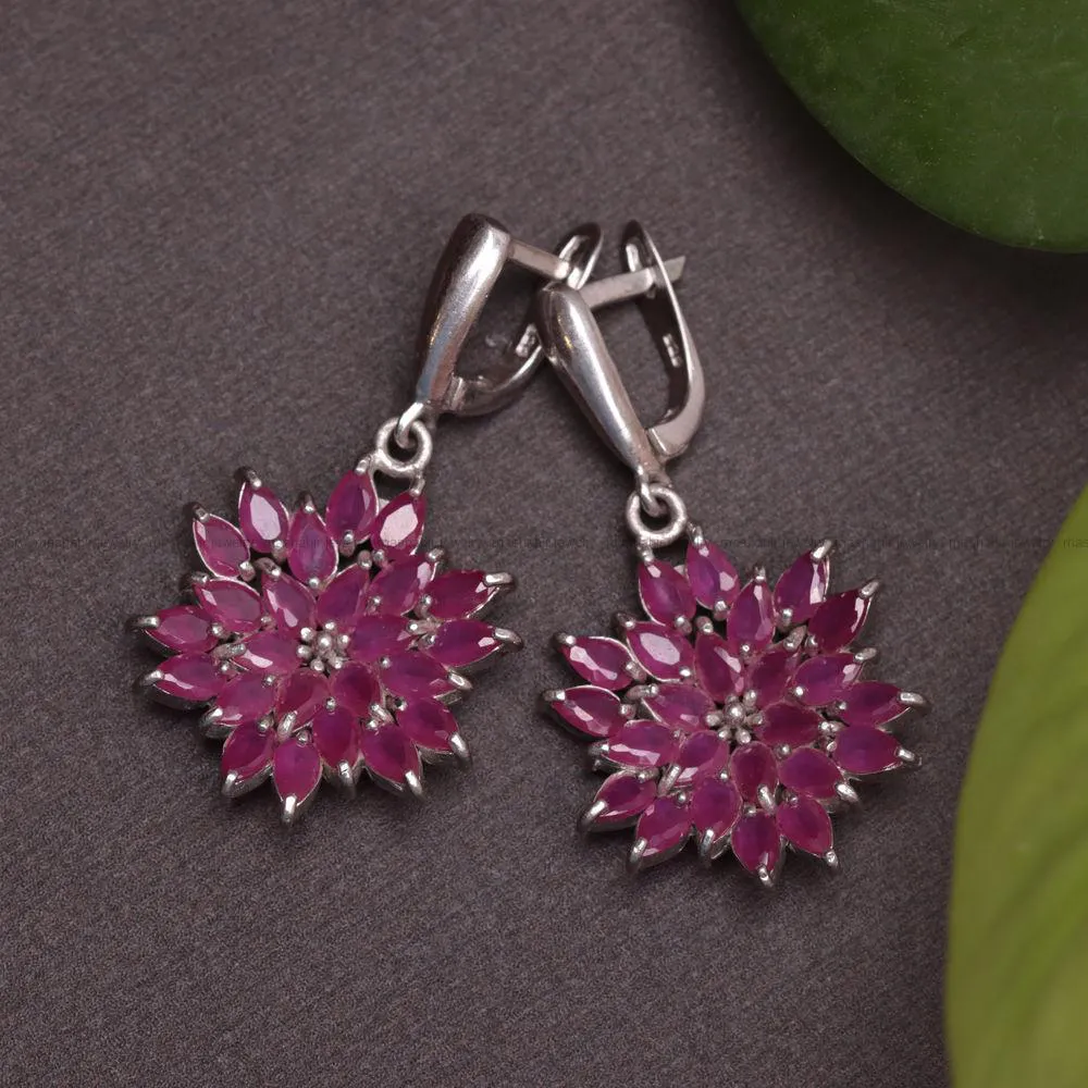 گوشواره یاقوت سرخ زنانه کد 879