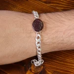 دستبند عقیق مردانه کد 16015