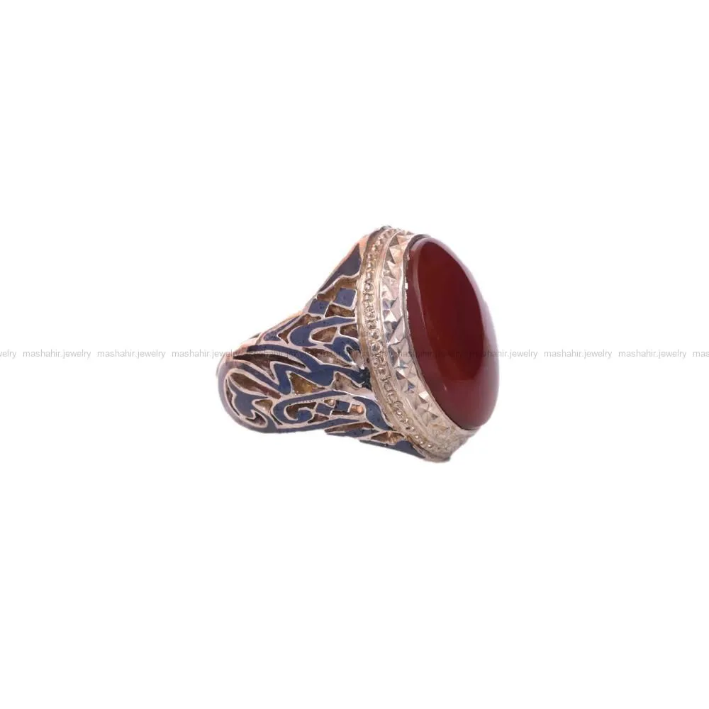 انگشتر عقیق مردانه کد 1326