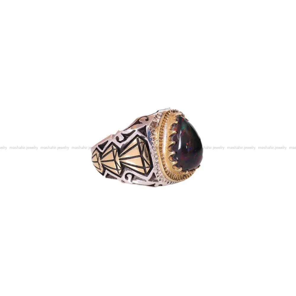 انگشتر اوپال مردانه کد 1385