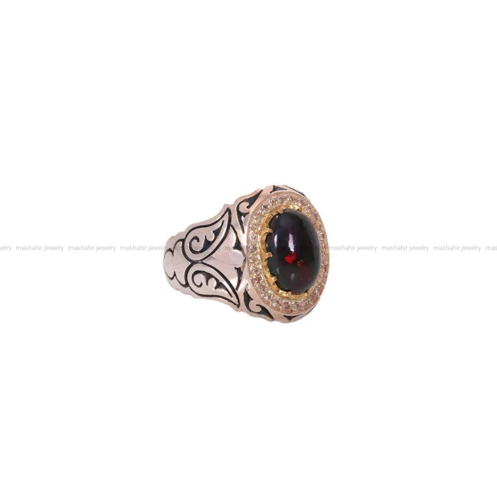 انگشتر اوپال مردانه کد 1395