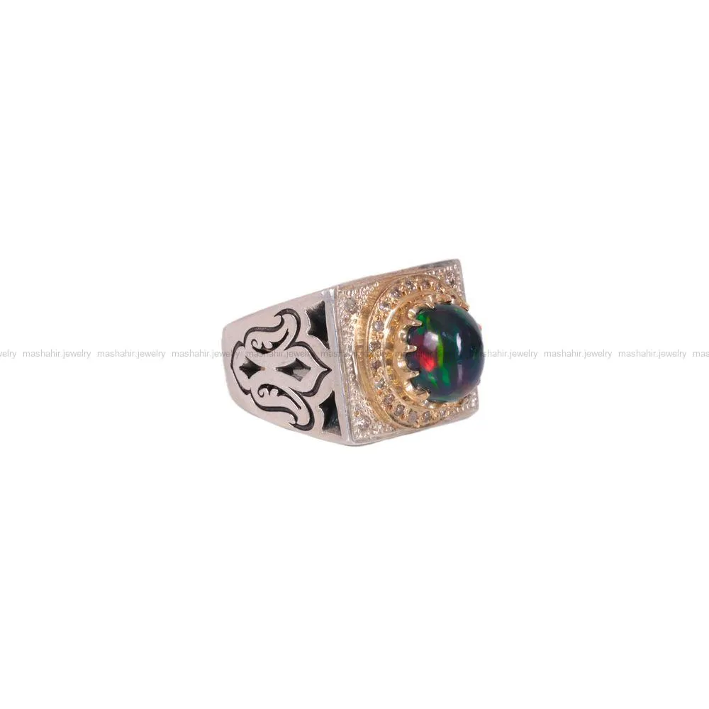 انگشتر اوپال مردانه کد 1444