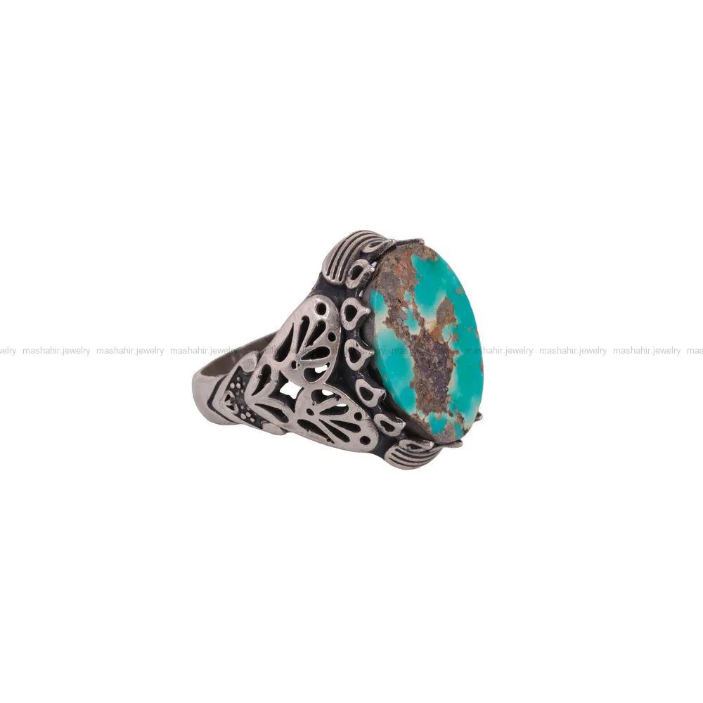 انگشتر فیروزه شجری مردانه کد 2662