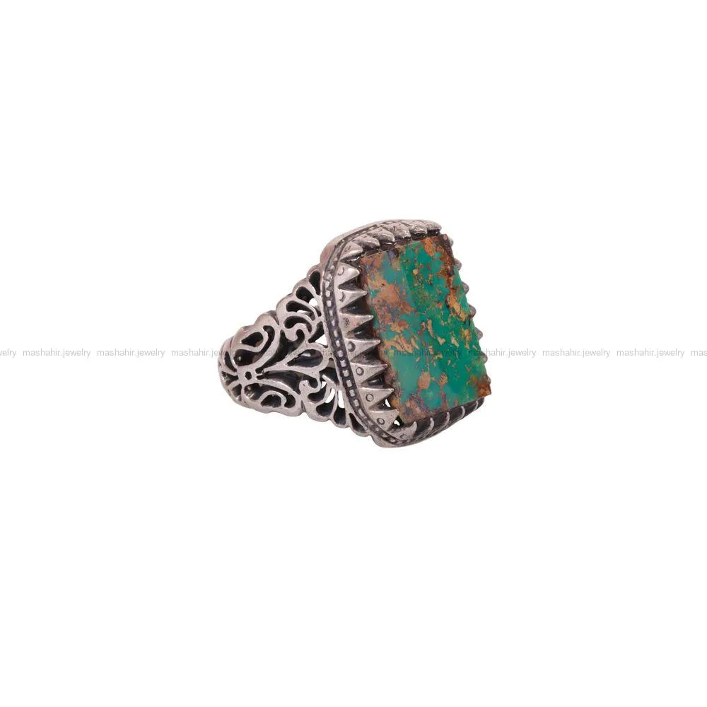 انگشتر فیروزه شجری مردانه کد 2750
