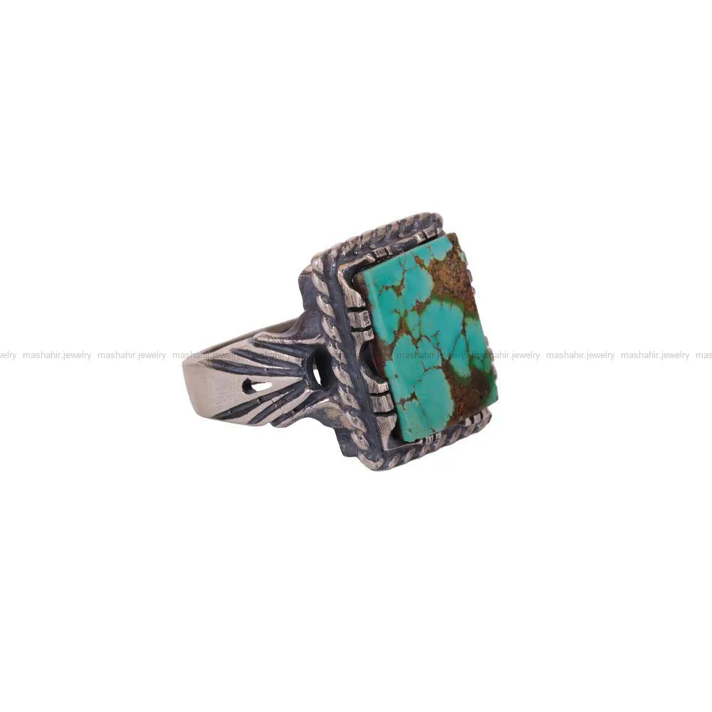 انگشتر فیروزه شجری مردانه کد 2757