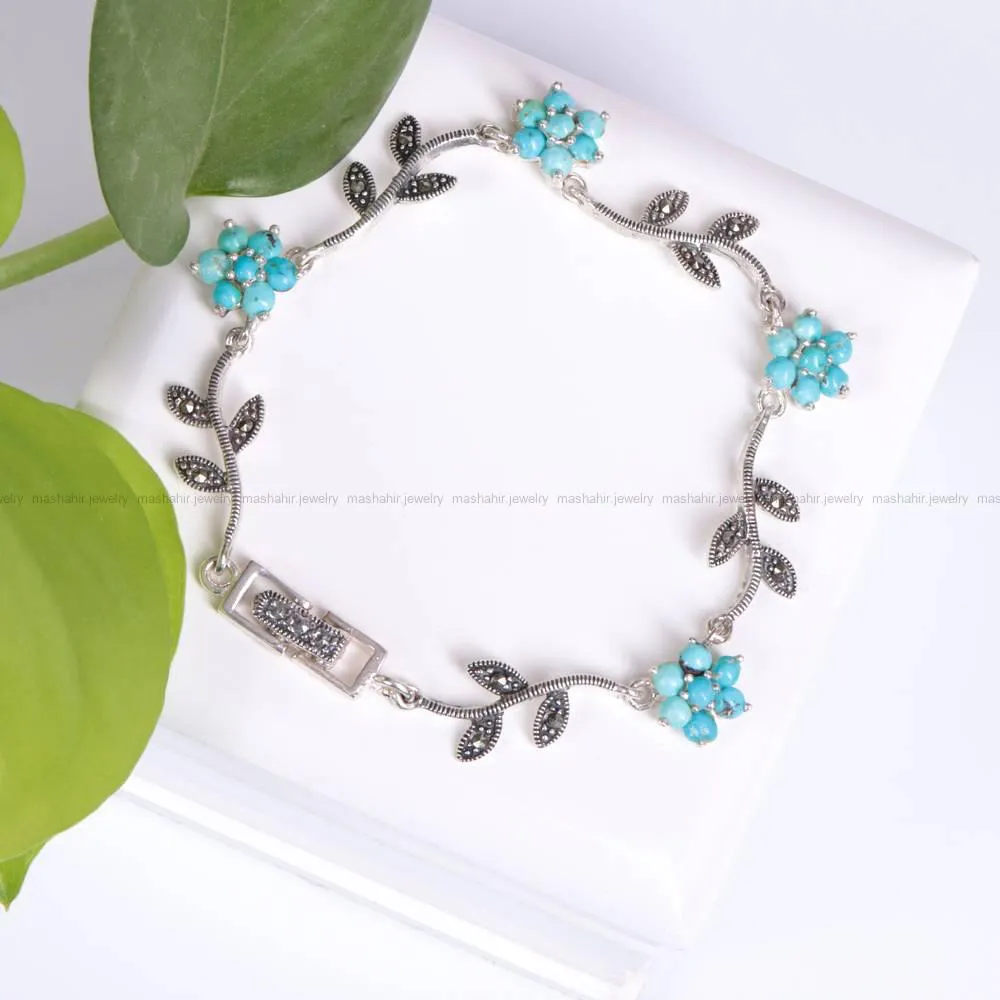 دستبند فیروزه زنانه کد 1543