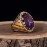 انگشتر آمیتیست مردانه کد 1775