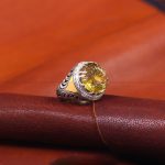 انگشتر سیترین مردانه کد 1777