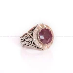 انگشتر یاقوت سرخ مردانه کد 821