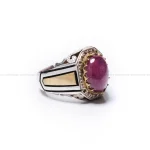 انگشتر یاقوت سرخ مردانه کد 825