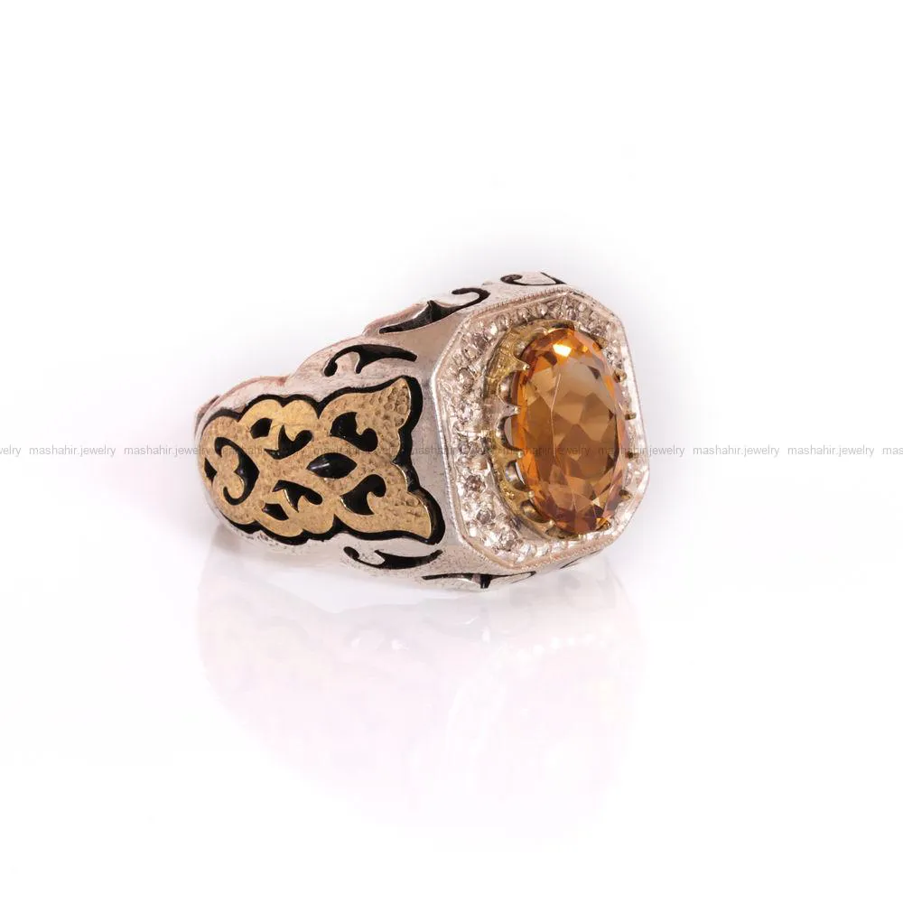 انگشتر الکساندریت مردانه کد 829