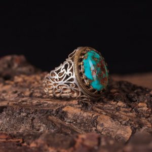 Shajari turquoise ring for men 2056