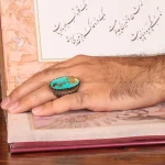 انگشتر فيروزه شجری مردانه کد 2058