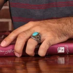 انگشتر فيروزه شجری مردانه کد 2060